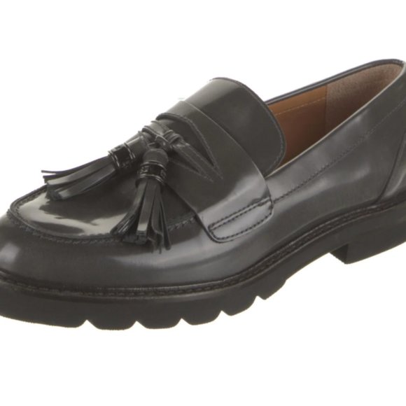 NWOT Stuart Weitzman Grey Leather Loafers - Picture 4 of 13